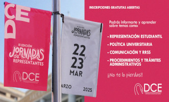 Jornadas de representación estudiantil 22 y 23 de marzo. Enlace a la inscripción 